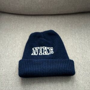 Vintage Nike Dark Blue Knit Beanie